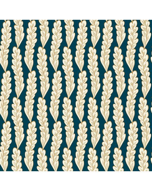 Papier peint Vinyle Seacret Spot Bleu Nuit Doré - 53x1005 cm