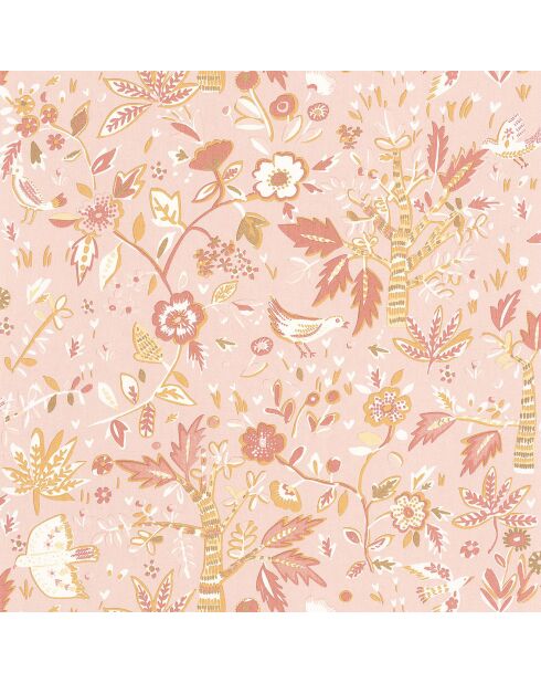 Papier peint Vinyle Echappée Pêche de Vigne - 53x1005 cm