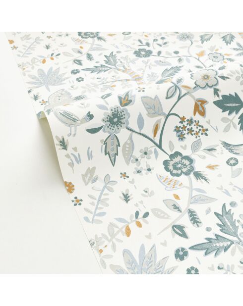 Papier peint Vinyle Echappée Vert Opaline - 53x1005 cm