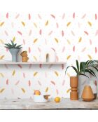 Papier peint Boho Rose Framboise/Ocre - 53x1005 cm