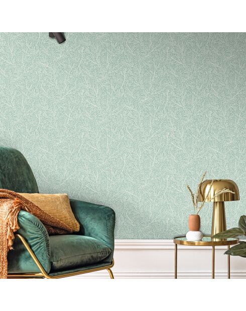 Papier peint Vinyle Only Chips Vert d'Eau - 53x1005 cm