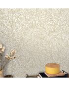 Papier peint Vinyle Only Chips Blanc Doré - 53x1005 cm