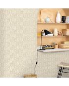 Papier peint Vinyle Seacret Spot Beige Doré - 53x1005 cm