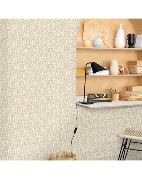 Papier peint Vinyle Seacret Spot Beige Doré - 53x1005 cm