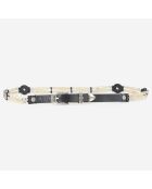 Ceinture fine en Cuir écrue