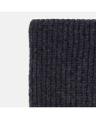 Echarpe en mélange de laine décontractée grise - 36x196 cm