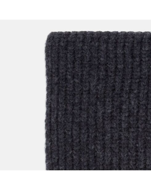Echarpe en mélange de laine décontractée grise - 36x196 cm