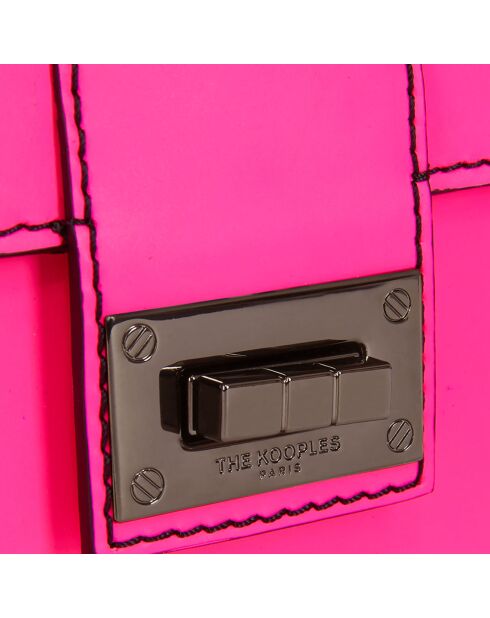Pochette en Cuir Emily medium rose - 13x20.5x2.5 cm