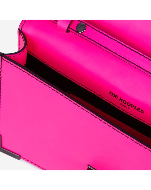 Pochette en Cuir Emily medium rose - 13x20.5x2.5 cm