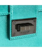 Pochette en Cuir Emily medium verte - 13x20.5x2.5 cm