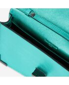 Pochette en Cuir Emily medium verte - 13x20.5x2.5 cm