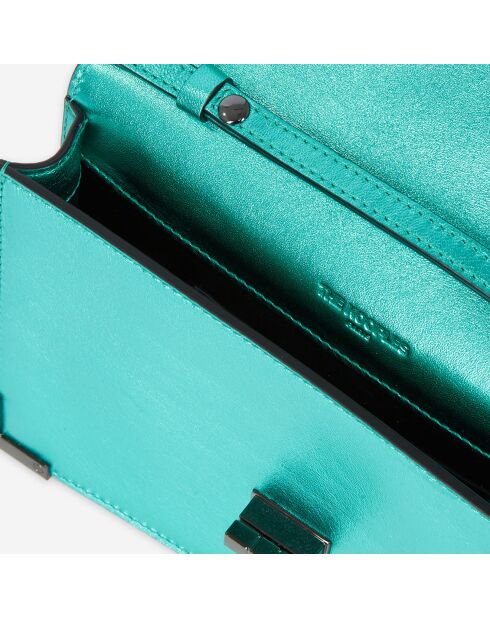 Pochette en Cuir Emily medium verte - 13x20.5x2.5 cm