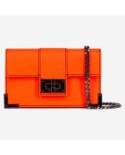 Pochette en Cuir Emily small orange - 10x16.5x2 cm