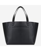 Cabas en Cuir Emily noir - 31x38x19 cm