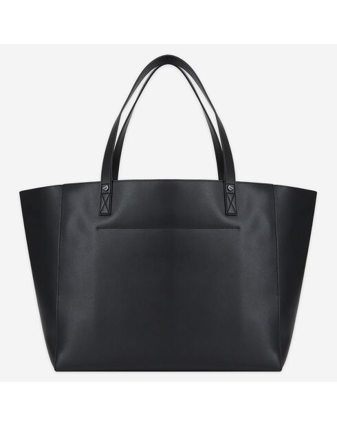 Cabas en Cuir Emily noir - 31x38x19 cm