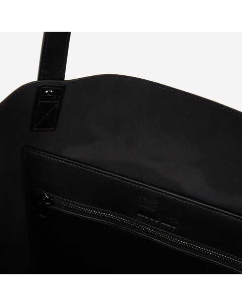 Cabas en Cuir Emily noir - 31x38x19 cm