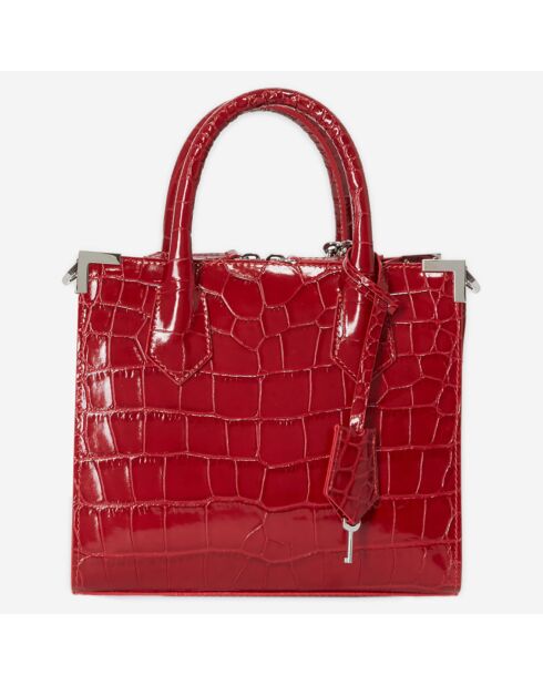 Sac Ming moyen en Cuir rouge - 22x21x12 cm