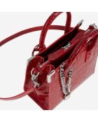 Sac Ming moyen en Cuir rouge - 22x21x12 cm