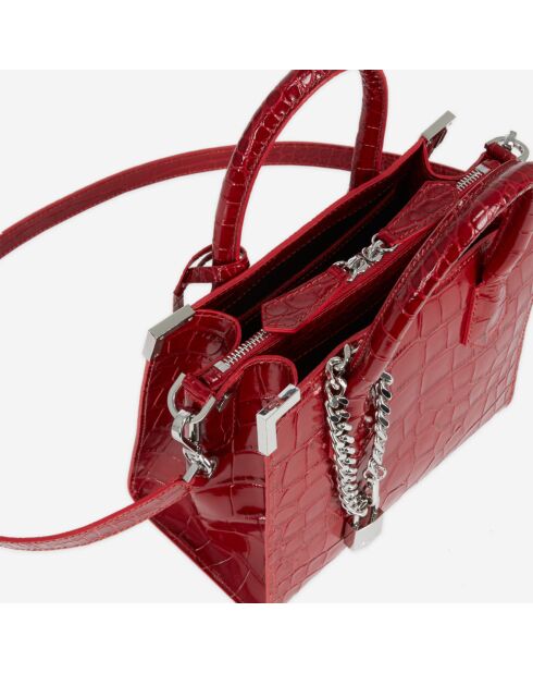 Sac Ming moyen en Cuir rouge - 22x21x12 cm