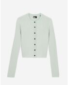 Cardigan court tricoté bleu
