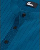 Cardigan côtelé court bleu