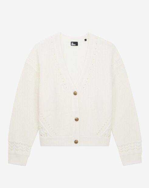 Cardigan en lLaine mélangée écru