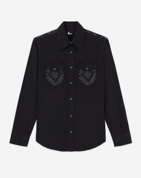 Chemise détails clous noire
