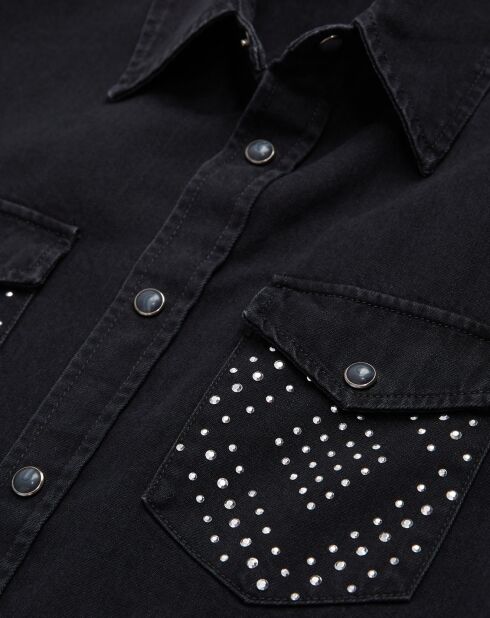 Chemise détails clous noire