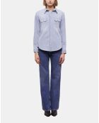Chemise à rayures bleue