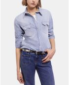 Chemise à rayures bleue