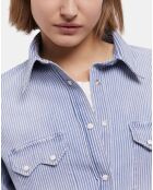 Chemise à rayures bleue