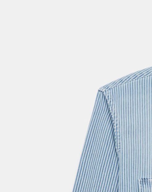 Chemise à rayures bleue