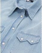 Chemise à rayures bleue