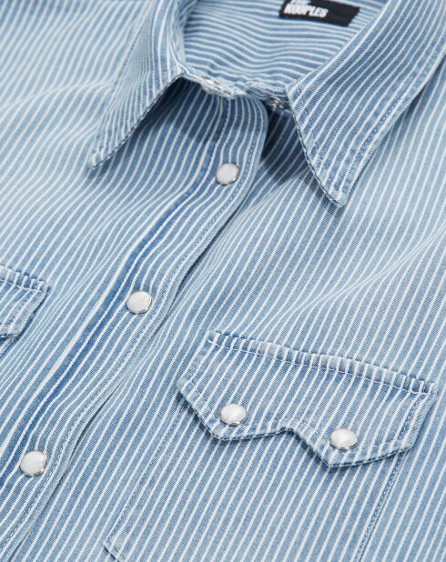 Chemise à rayures bleue
