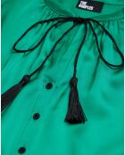 Chemise manches bouffantes verte