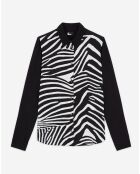 Chemise imprimée noire