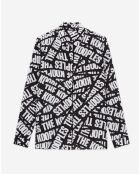 Chemise 100% Soie fluide avec logo Tape noire