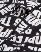 Chemise 100% Soie fluide avec logo Tape noire