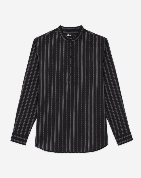 Chemise à rayures noire