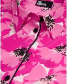 Chemise 100% Soie imprimée rose