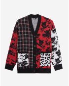 Cardigan en Laine mélangée avec patchwork noir