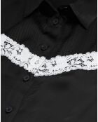 Chemise avec détail en dentelle noire