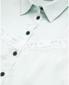 Chemise avec détail en dentelle bleue