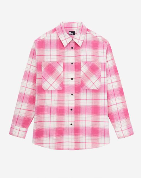 Surchemise à carreaux rose