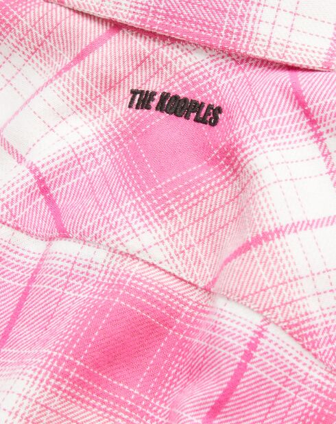 Surchemise à carreaux rose