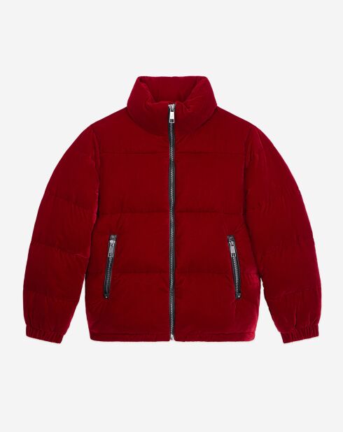 Chaqueta de terciopelo burdeos