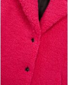 Manteau imitation fourrure rose