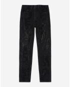 Jean slim logo et strass noir