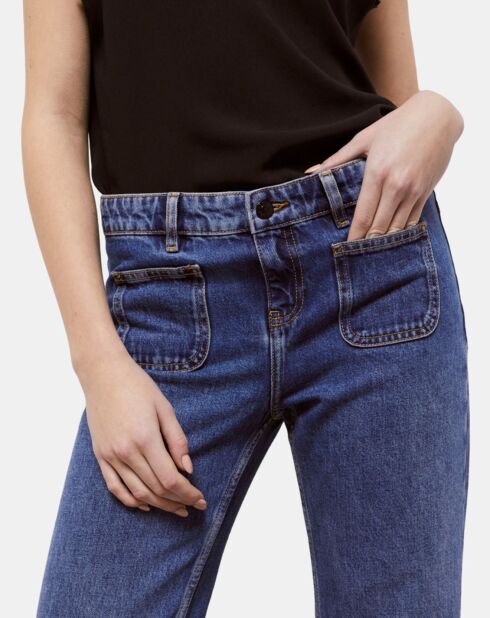 Jean flare bleu