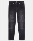 Jean biker slim noir
